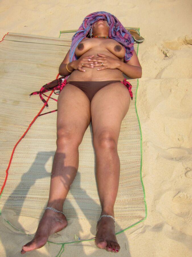 Free porn pics of indian desi milf wife chubby mature bikini beach exposed public  6 of 46 pics