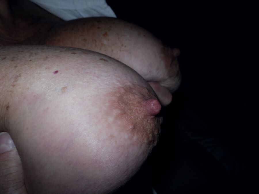 Free porn pics of Naturally Busty Mature Marti: Big Sensitive Areolas and Nipples 21 of 23 pics