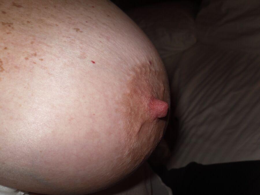 Free porn pics of Naturally Busty Mature Marti: Big Sensitive Areolas and Nipples 13 of 23 pics