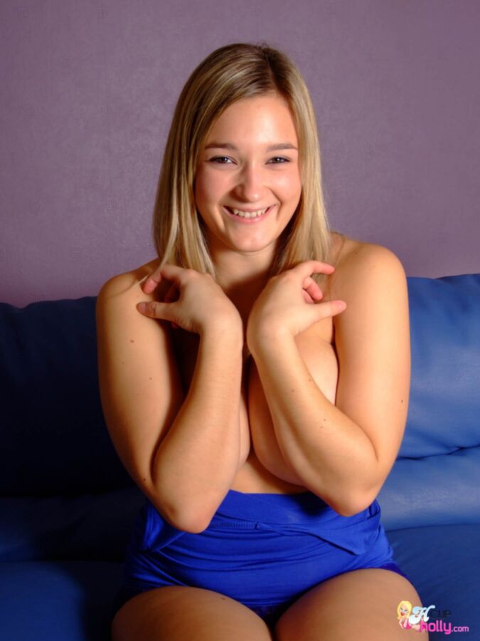 Free porn pics of H-Cup Holly - Blue Sofa 7 of 145 pics