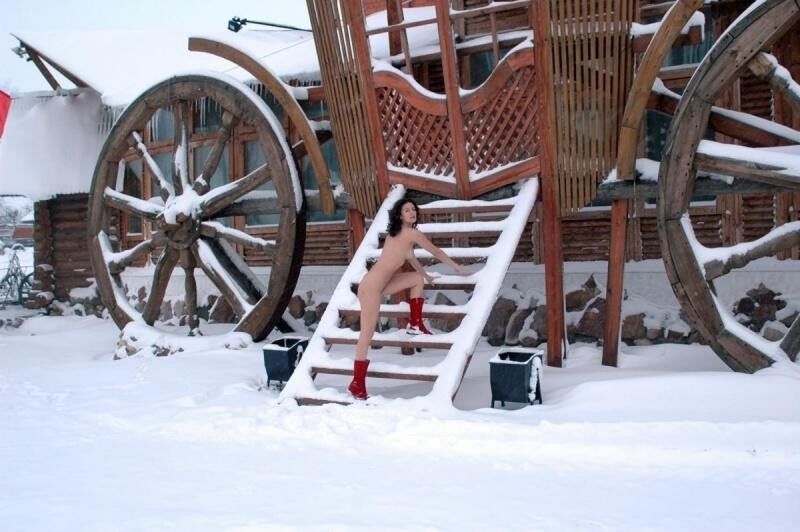 Free porn pics of Russian Girl Public Nude At Snow 12 of 39 pics