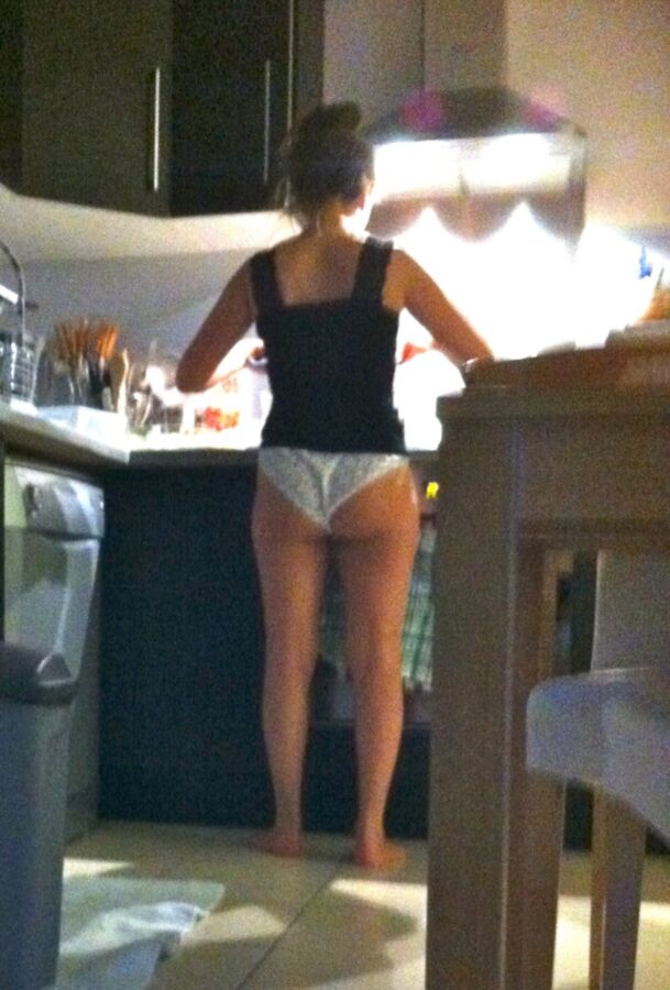 Free porn pics of MY WIFE in her kitchen s pantie 3 of 20 pics