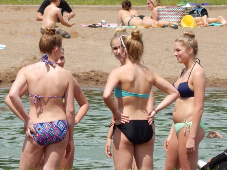 Free porn pics of Nice group of teens in bikinis. 3 of 21 pics