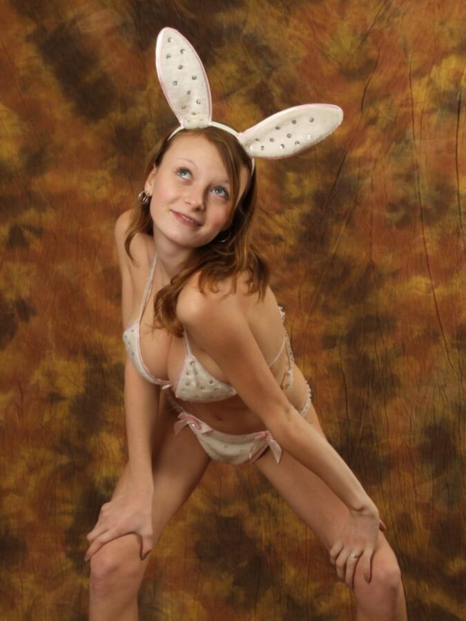 Free porn pics of Marina modeling in a Bunny Costume 17 of 79 pics