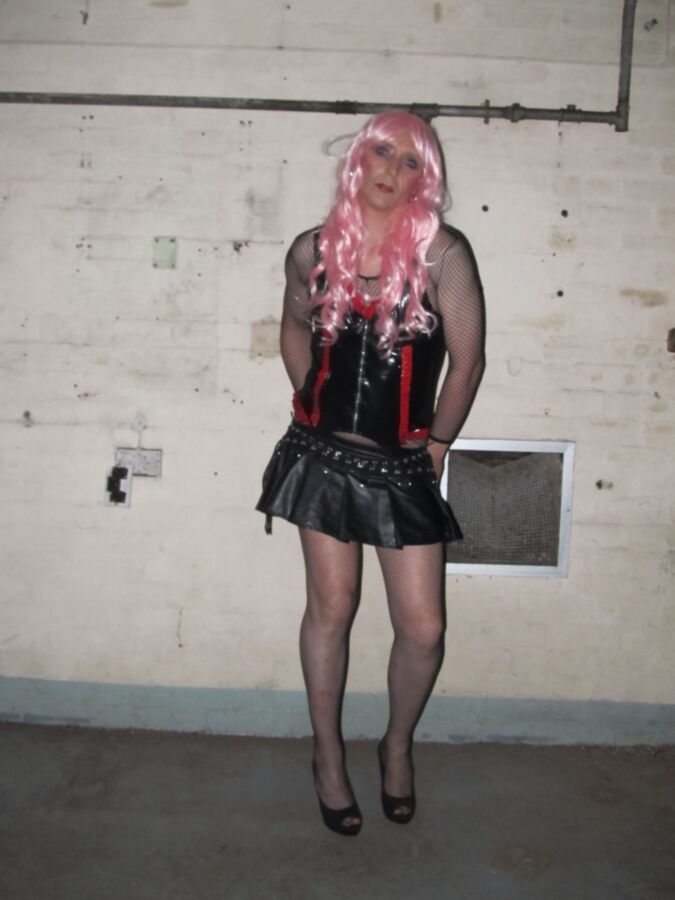 Free porn pics of Black PVC n Pink Hair 1 of 22 pics
