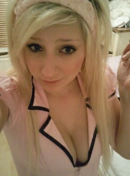 Free porn pics of Tribute for ChavEmoGothLover - blonde chav slut plastered in cum 23 of 23 pics