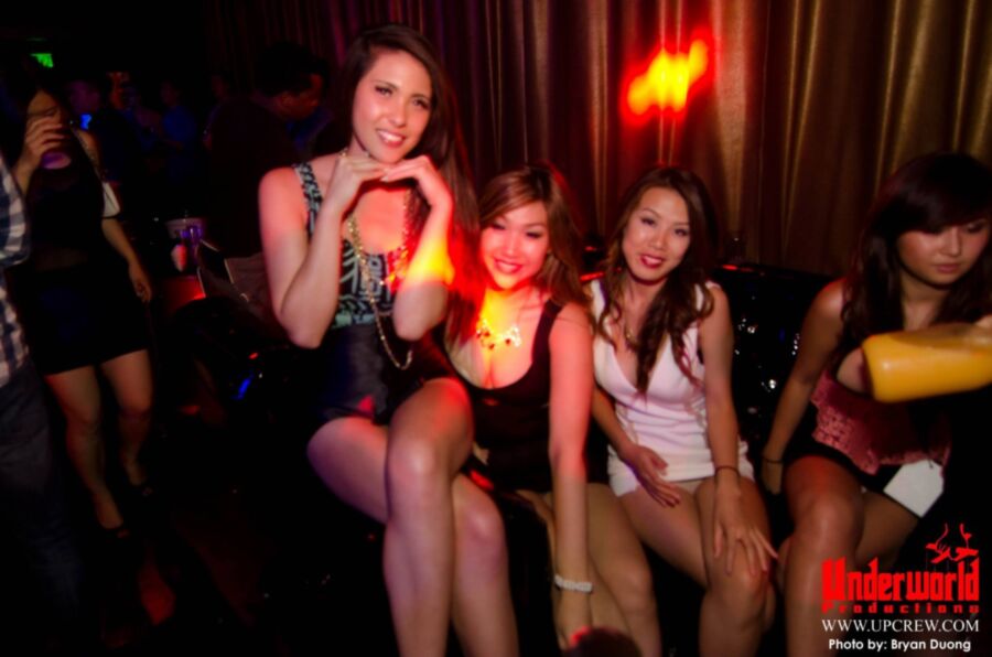 Free porn pics of Asian clubbing upskirt. Almost nip slip. 5 of 11 pics
