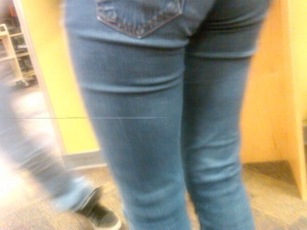 Free porn pics of LATINA TEEN WITH FAT ASS AND VPL IN JEANS AT LIBRARY 7 of 7 pics