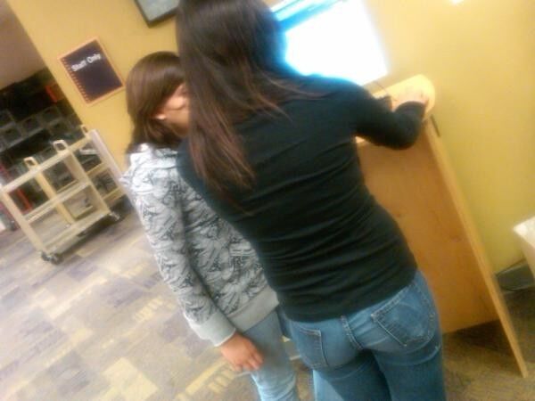 Free porn pics of LATINA TEEN WITH FAT ASS AND VPL IN JEANS AT LIBRARY 4 of 7 pics