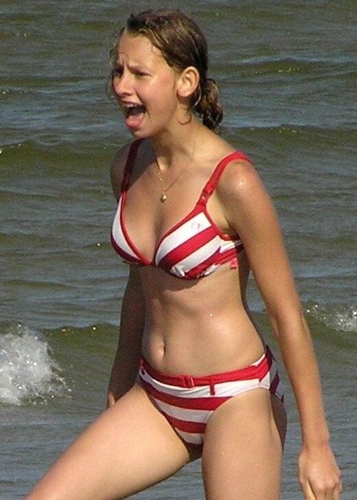 Free porn pics of teen slut candy Cane At The Beach 11 of 16 pics